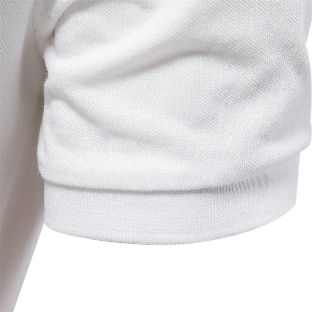 Men's Short-Sleeve Polo Shirt with Chest Logo and Button Placket